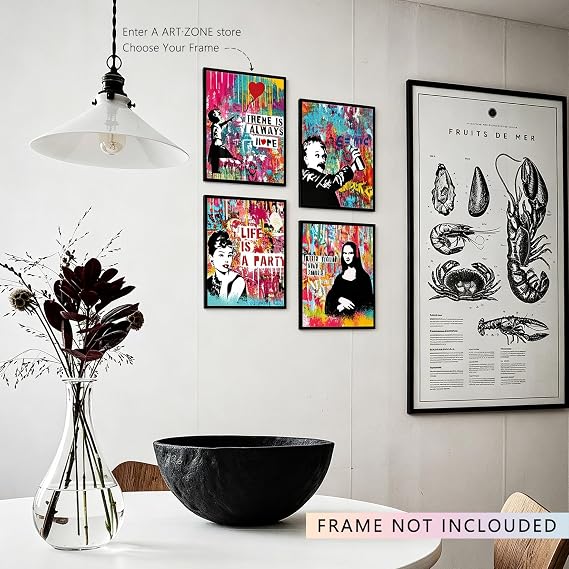 Pop Art Graffiti Wall Art Prints 8x10 Inch Unframed Posters