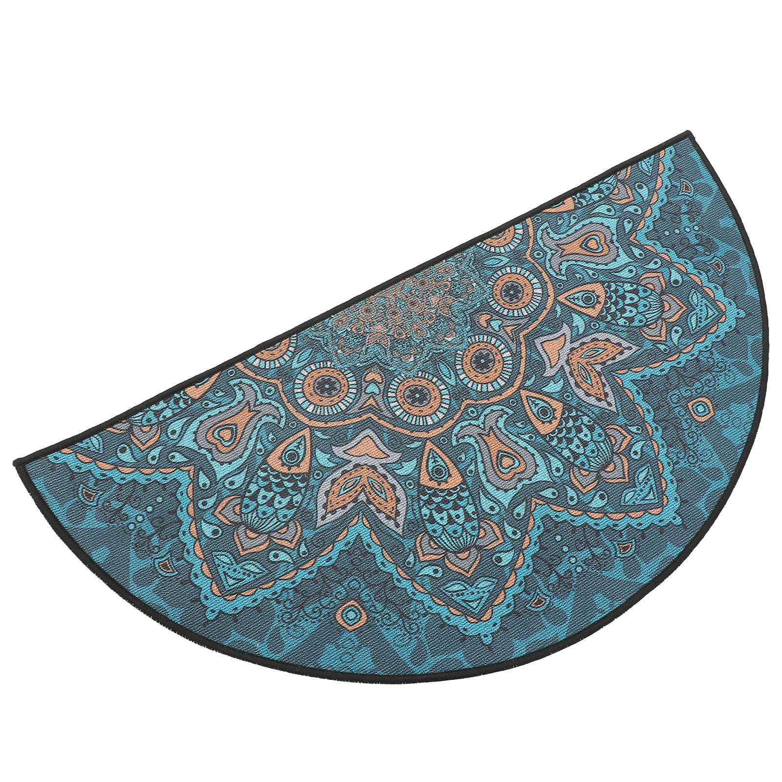 Alfombra para entrada semicircular SOLUSTRE solución baño absorbente suave