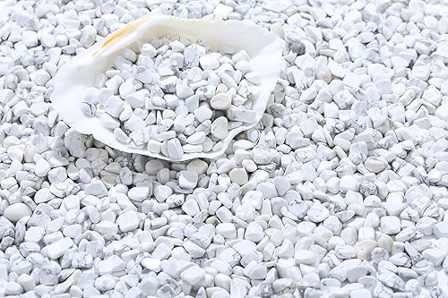 Miniatura 5 de XIANNVXI Rocas de grava para acuario, cristales pulidos naturales y turquesas blancos, rocas de cristal de mar a granel para plantas, suministros de