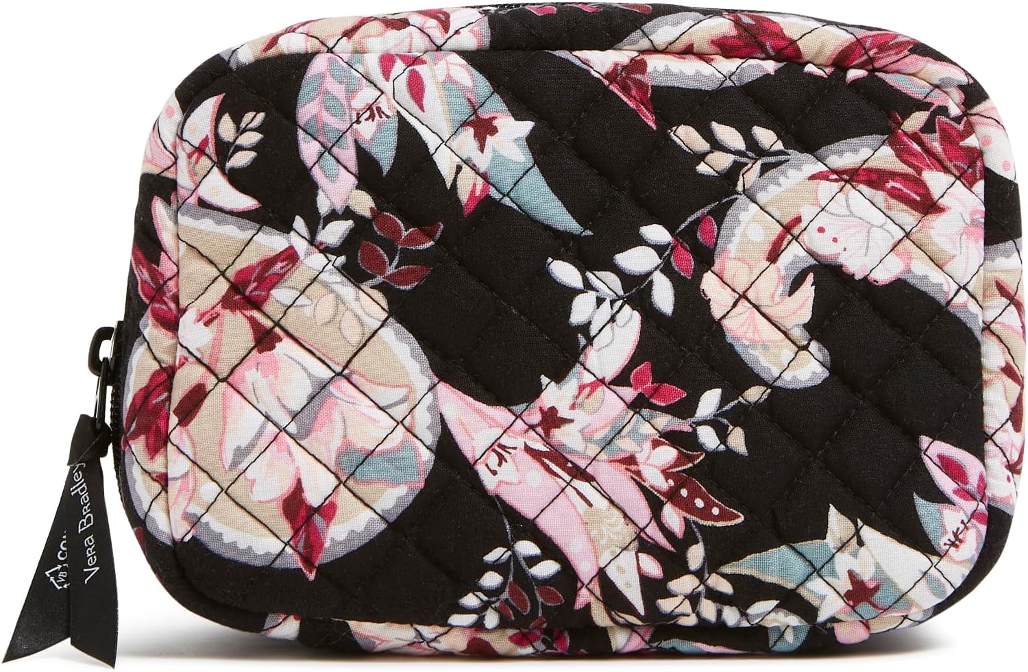 Cotton Zip-around Jewelry Organizer Case, Botanical Paisley