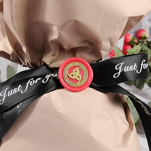 Miniatura 5 de Sello de cera de nudo celta, símbolo vikingo, vikingo, wiccano, odín, runa vikinga, triple cuerno de Odín, sello de cera de sellado vikingo, para