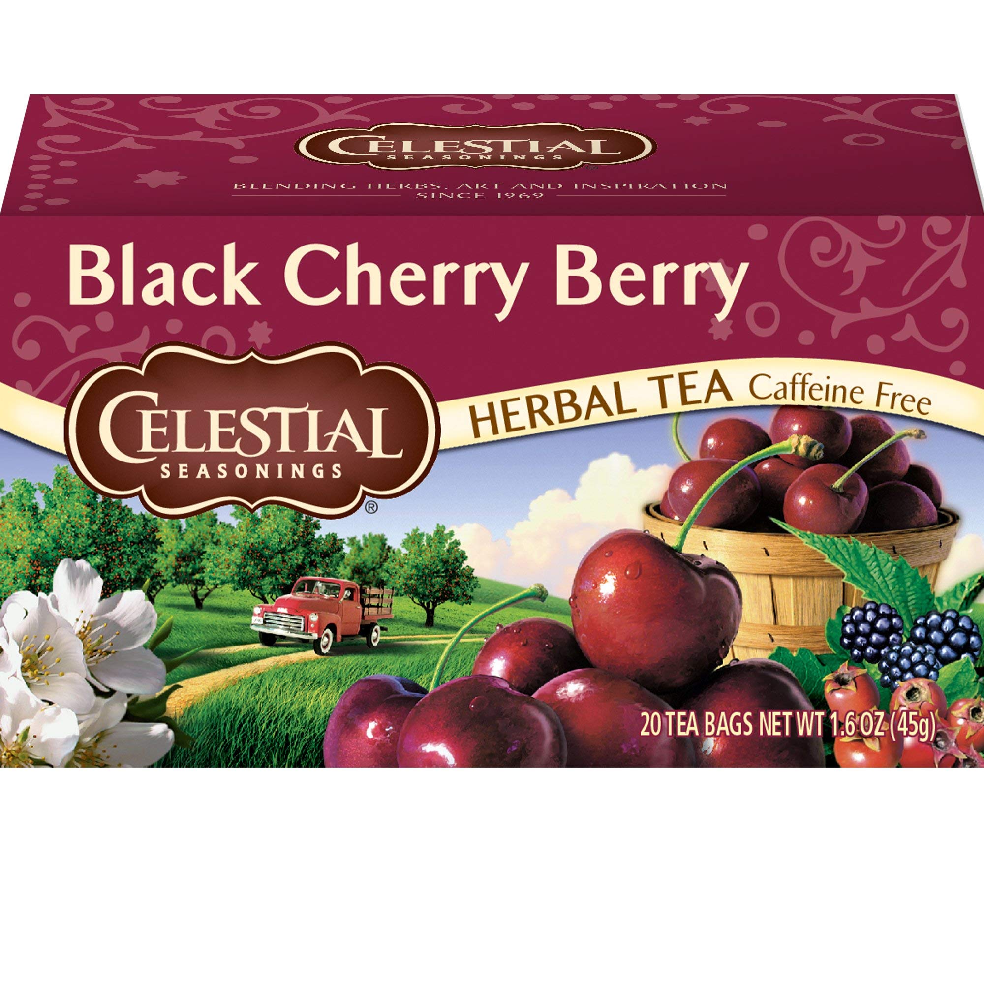 Celestial Seasonings Black Cherry Berry Herb Tea, 20 bags (Pack of 1)