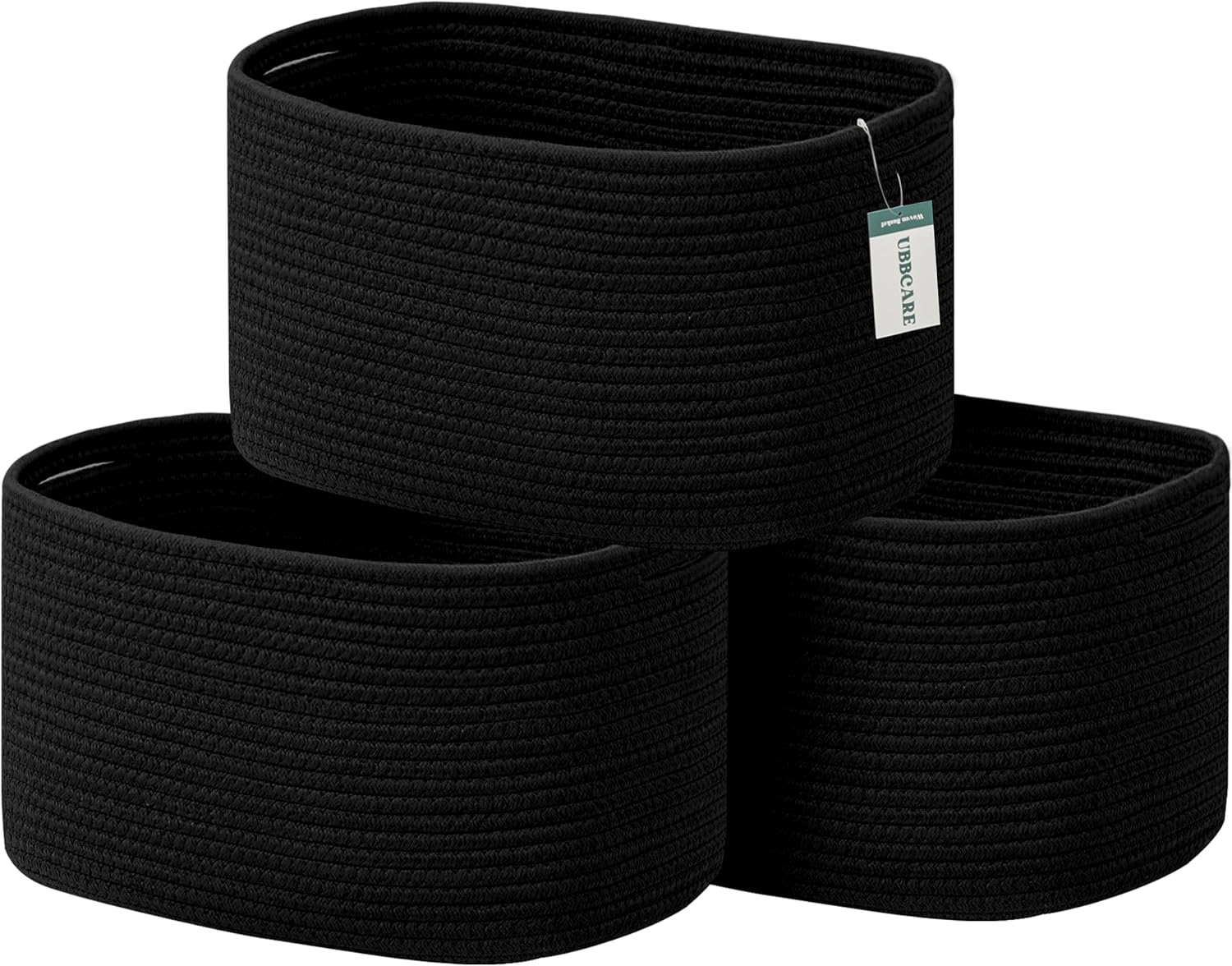 UBBCARE Storage Baskets for Shelves, 15x10x9'' Larger Woven