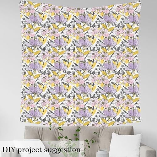 Miniatura 3 de Feelyou The Yard, tela de tapicería con estampado floral botánico para sillas, sofá, patrón de flores para exteriores, tela impermeable, 1 yarda,