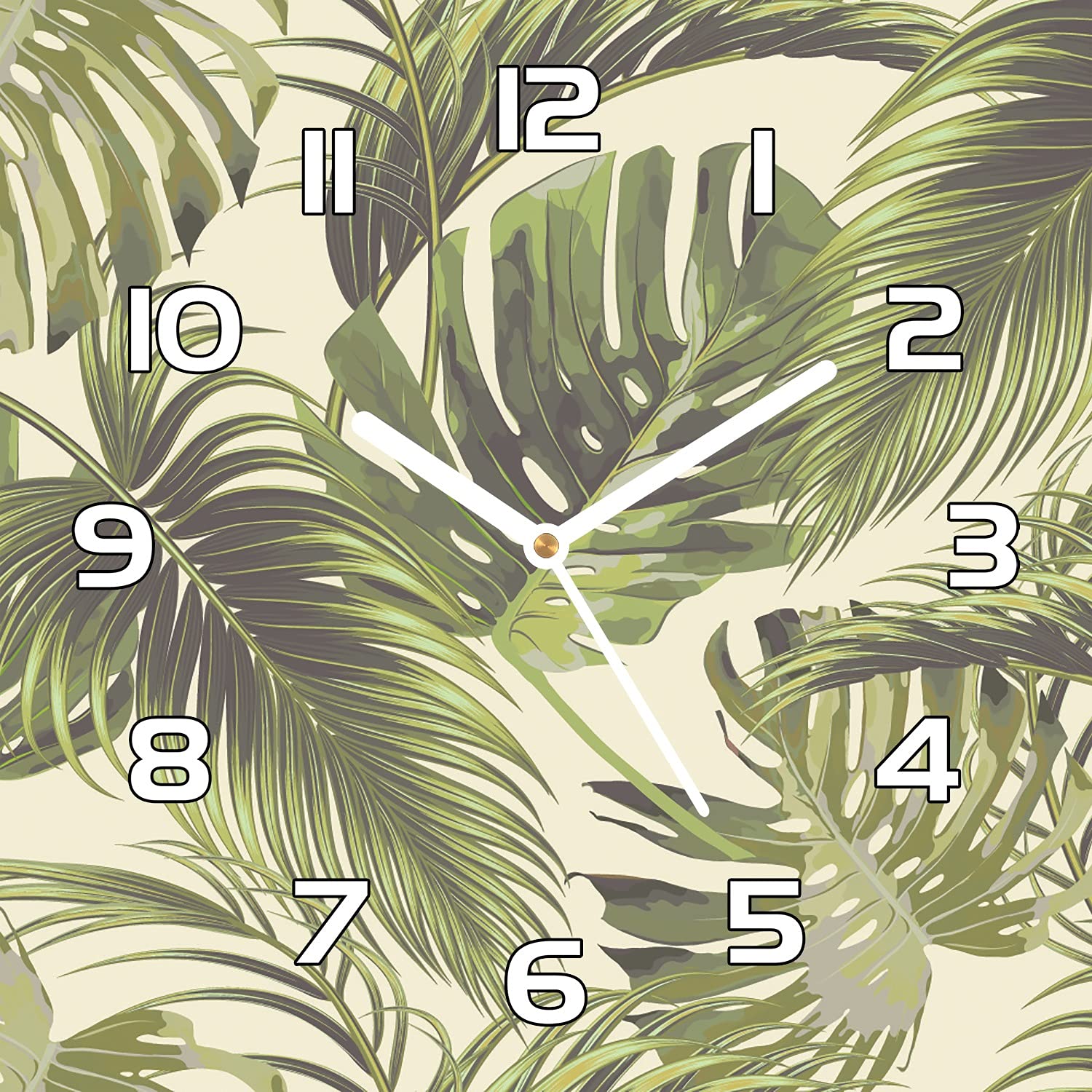 Horloge murale en verre de sécurité de 30x30 cm de style vintage