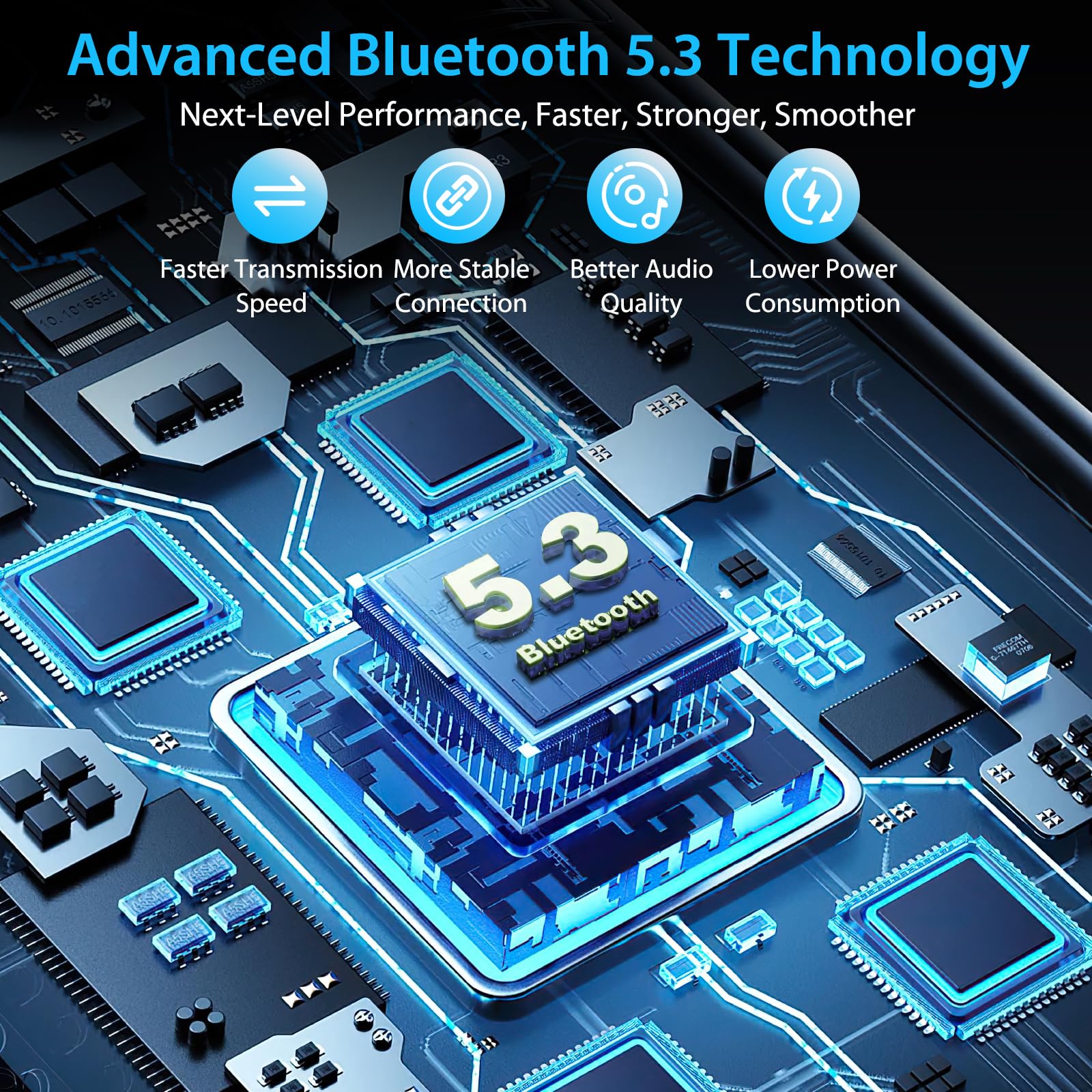 ORIA Samochodowy adapter Bluetooth, nadajnik FM Bluetooth 5.3 do radia samochodowego z podwójną ładowarką USB, połączenia bez użycia rąk, obsługa odtwarzacza muzycznego karty TF i dysku USB (w
