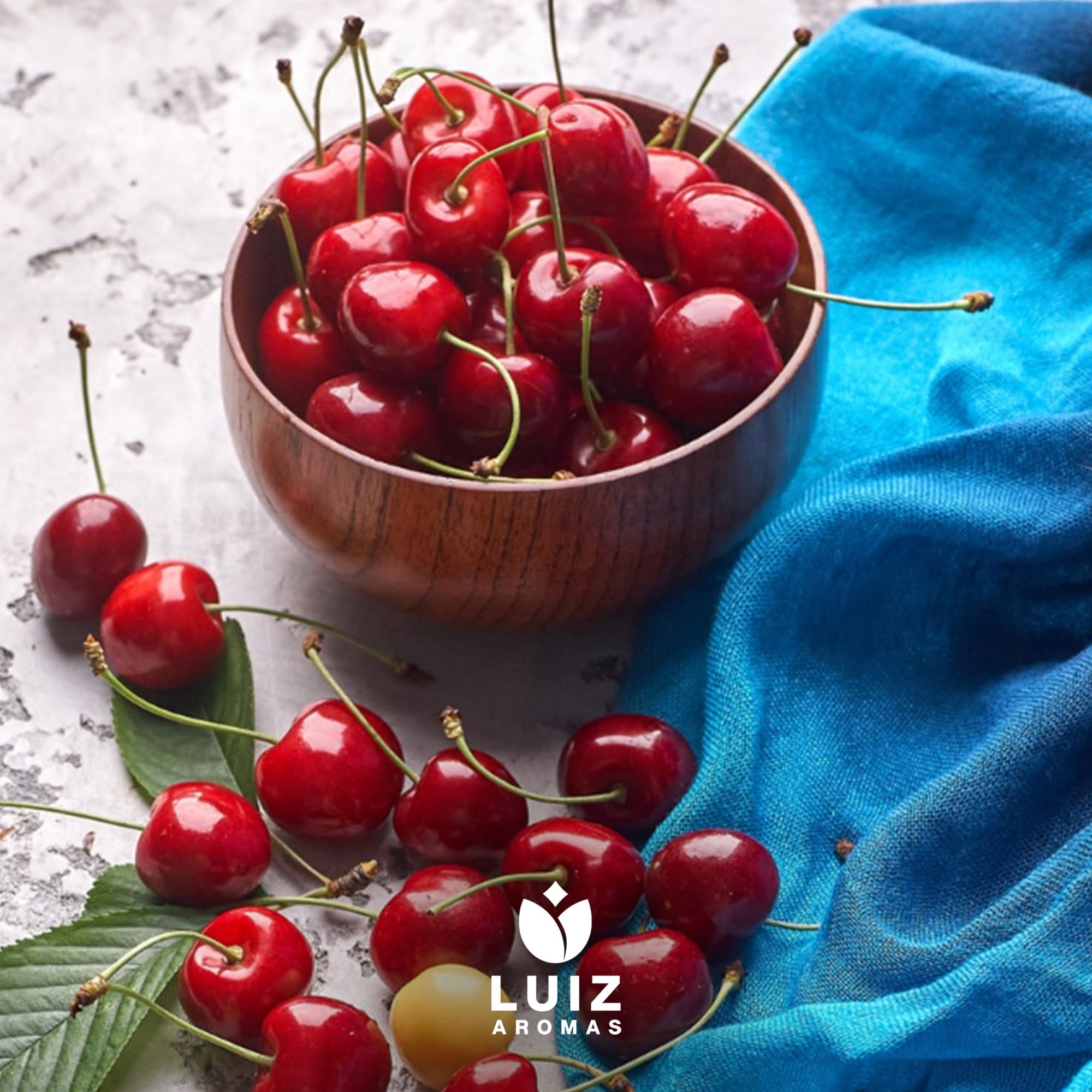 LUIZ AROMAS | Aroma Cereza - Aroma Alimentario en Gotas para dulces de Hornear, Pasteles, Bizcochos y Tartas | Producto Vegano sin Calorías y sin Azucar | Producto 100% Italiano (30g)