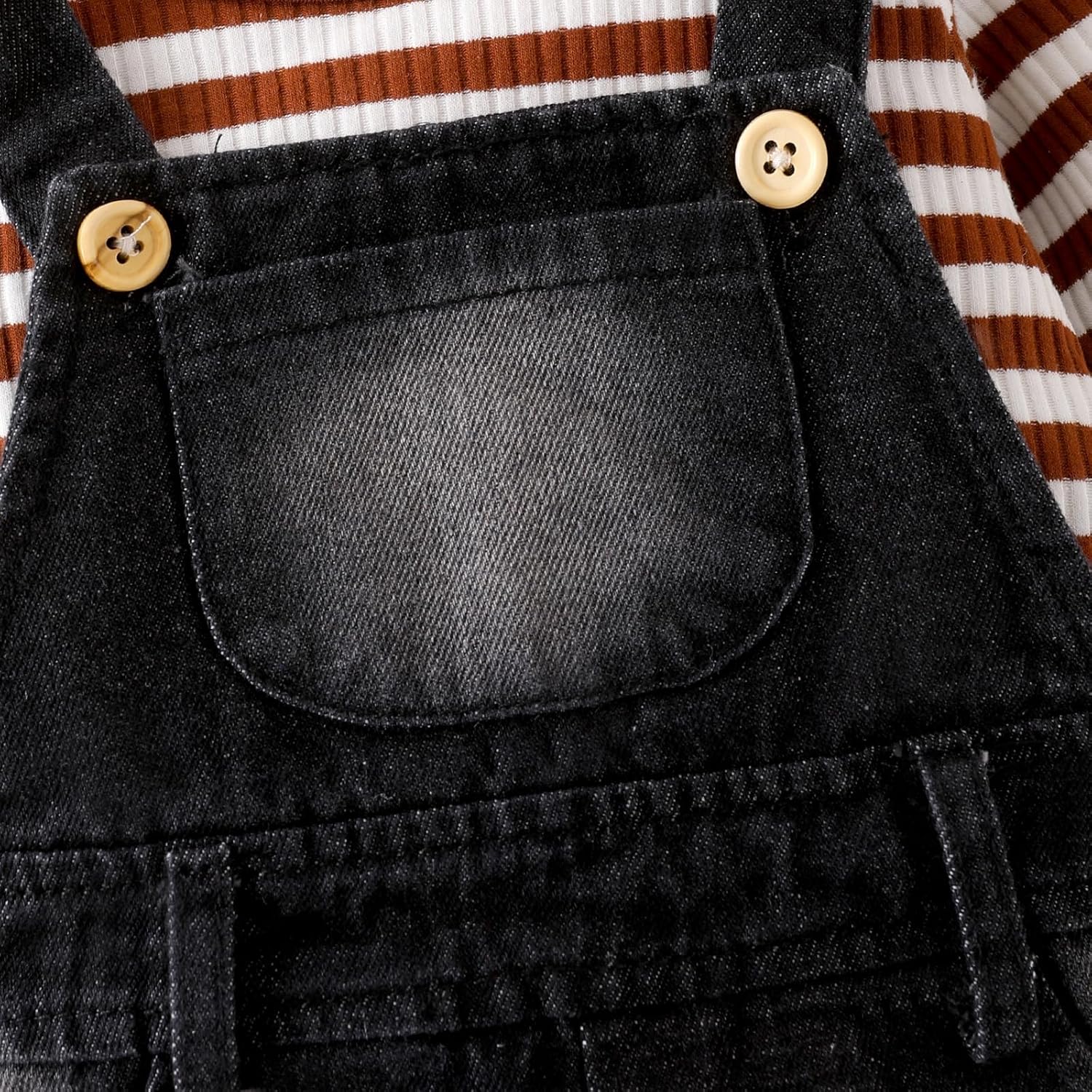 Baby Boy Clothes Newborn Suspender Overalls Ripped Jeans Long Sleeve Striped Romper Fall Winter Outfits 0-18 Months