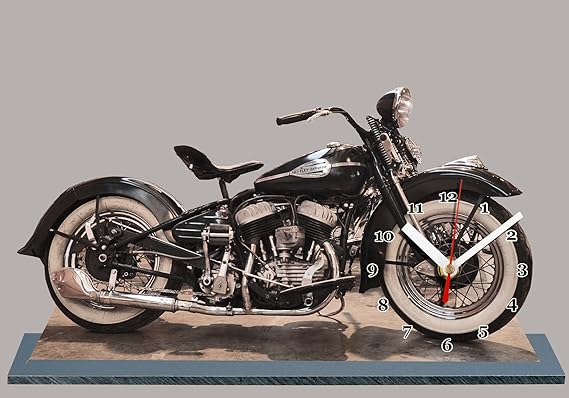 Miniature Moto Us Harley Davidson En Horloge Miniature Sur Socle Amazon Fr Cuisine Et Maison