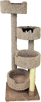 New Cat Condos 190209 Large Cat Tower with 4 Easy to Access Spacious Perches,