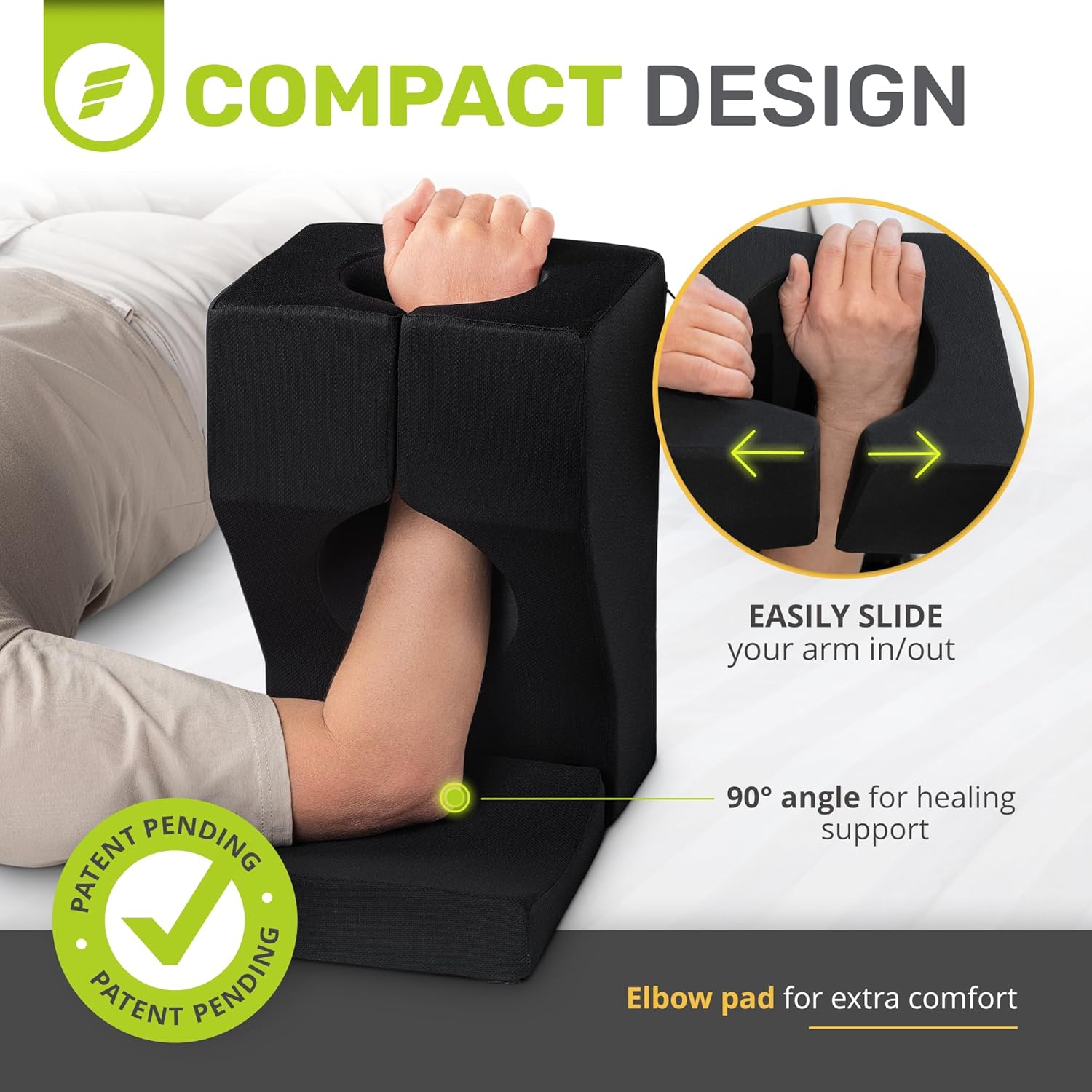 ErgoFoam Shoulder Surgery Pillow for Sleeping - Rotator Cuff Pillow - Post Shoulder Surgery Pillow