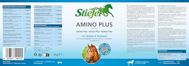 Foto 3 de 7 de Stiefel Amino Plus para Caballos, Soporte Desarrollo Muscular y el Rendimiento en Caballos Deportivos