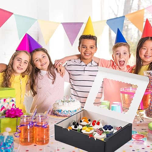 Miniatura 34 de Hoewina 6 cajas para cupcakes, capacidad para 12 recipientes para cupcakes con ventana, soporte para cupcakes de grado alimenticio, fácil transporte