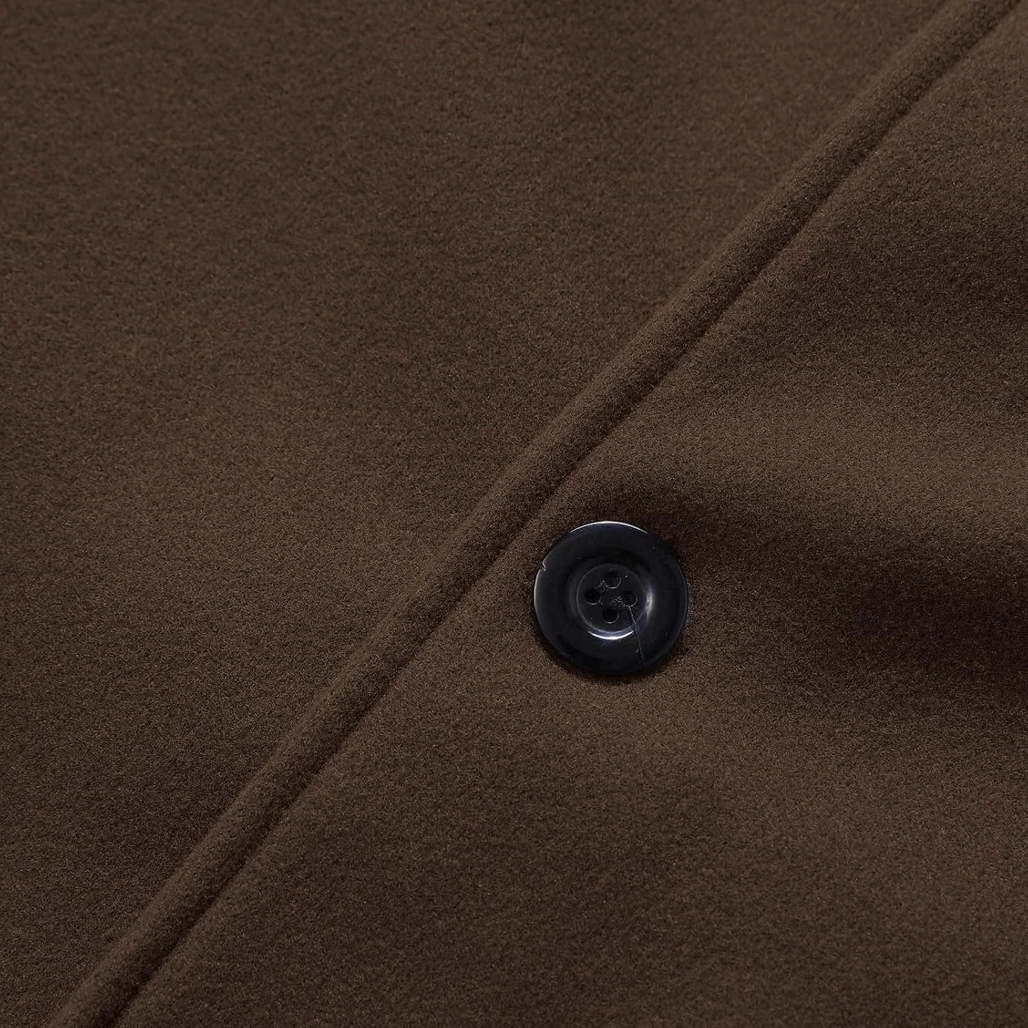 Men's Wool Blend Pea Coat Notched Collar Single Breasted Long Overcoat Warm Fall Jacket Winter Trench Coat