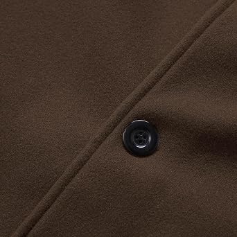 Mens Trench Coat, Long Jackets Men 3/4 Length Coat Windbreaker Men's Winter Pea Coats Jacket Outerwear Mid Length Peacoat Long Sleeve Overcoat Wool Trench Coats Casual Warm Outdoor Tweed Jacket