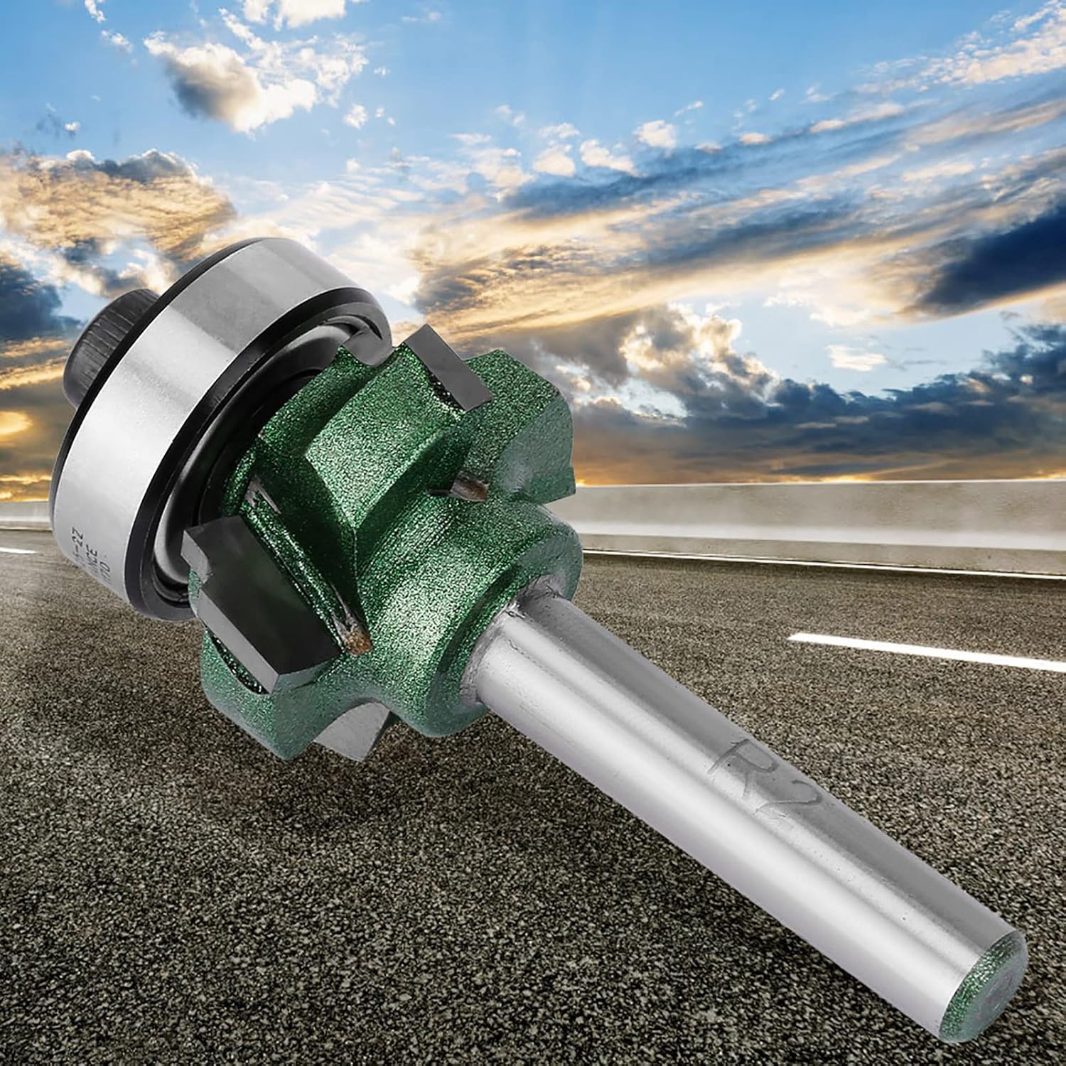 Trimming Bit Trimmer Router Bit Laborsaving High Efficiency Woodworking Tool Safe and Stable Sturdy and Home for Carpenter Office Industry (1/4 * R2)