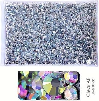 Resin Jelly Rhinestones for Bedazzling Flat Back 30000pcs Vibrant Jelly Rhinestone Kit - Colorful, Clear Resin Gems for DIY Crafts Nail Ari Makeup & Tumbler Decoration(Rose red-3mm10000pcs)