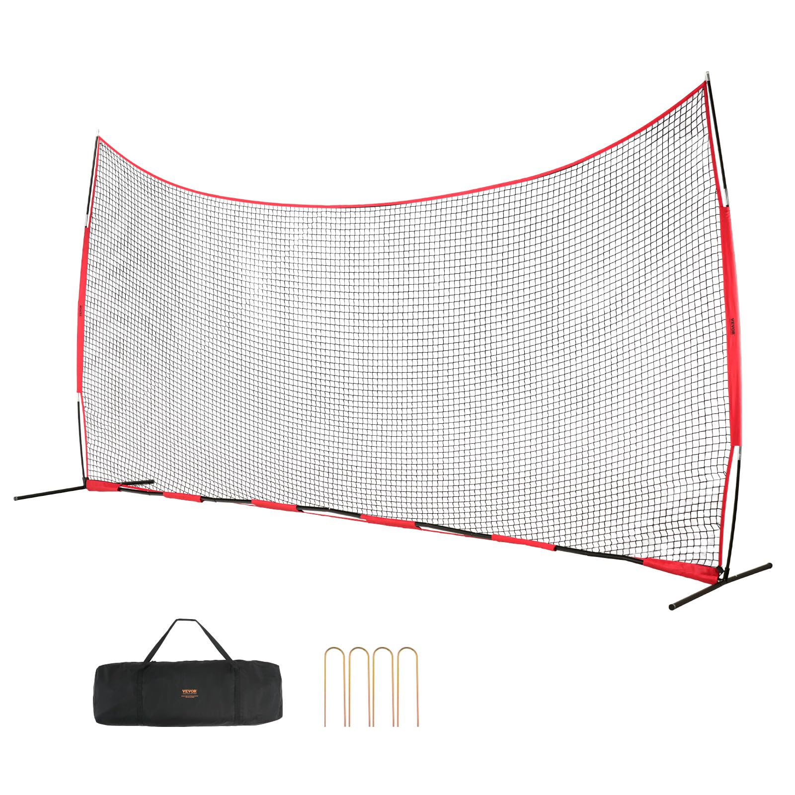 VEVOR Barricade - Red de Barrera Deportiva para Pelotas, Equipo de práctica portátil con Bolsa de Transporte, Pantalla de protección para béisbol, sóftbol, Lacrosse, fútbol, Hockey, Entrenamiento,