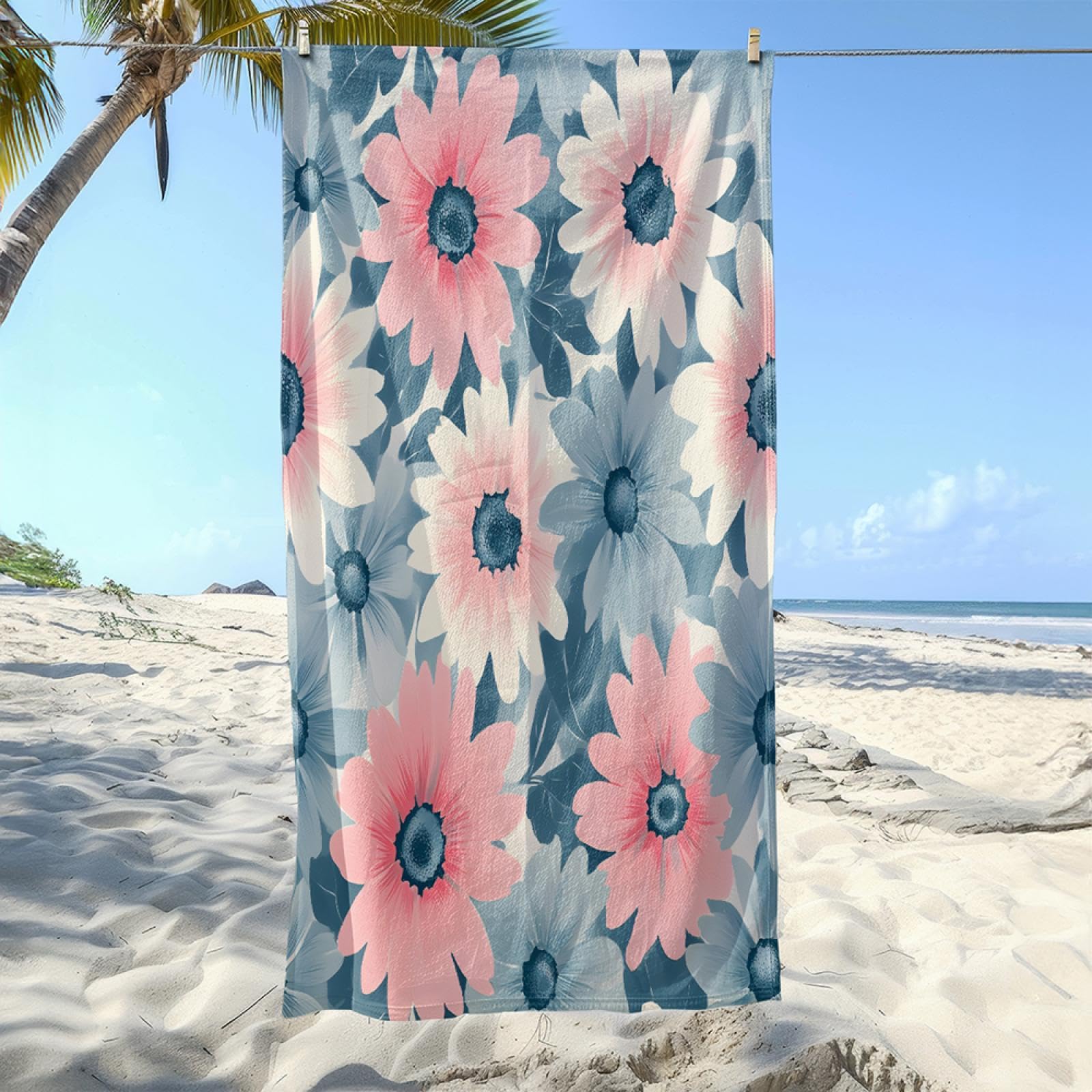 Grandi teli da spiaggia anti-sabbia, leggeri, morbidi e assorbenti, per viaggi, piscina, nuoto, bagno e campeggio. 175x190cm/69 x75