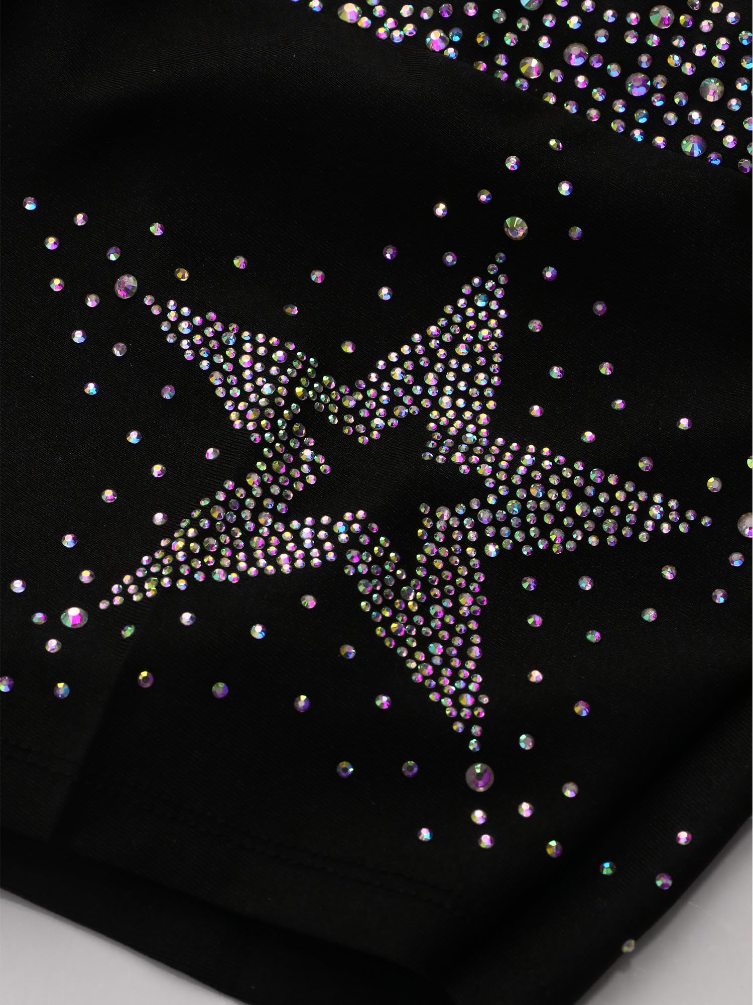 Runhomal Shorts de Gymnastique pour Les Enfants - Filles, avec Strass Brillants pour Les Shows de scène