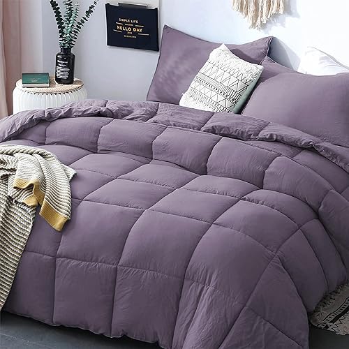 Edredón alternativo de plumón de tamaño individual, relleno de edredón de microfibra acolchado con esquinas integradas para niños y niñas, edredón