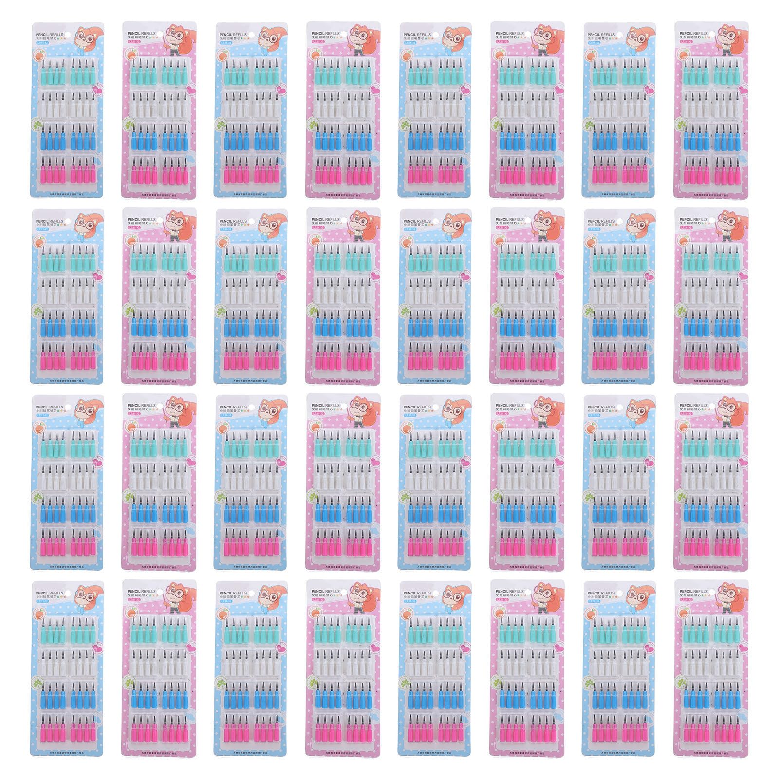 Artibetter 48 set di punte di ricambio automatiche impilabili per matite - Mine di ricambio colorate per matite meccaniche, ideali per la scuola, lo studio a casa e per prendere appunti in ufficio.