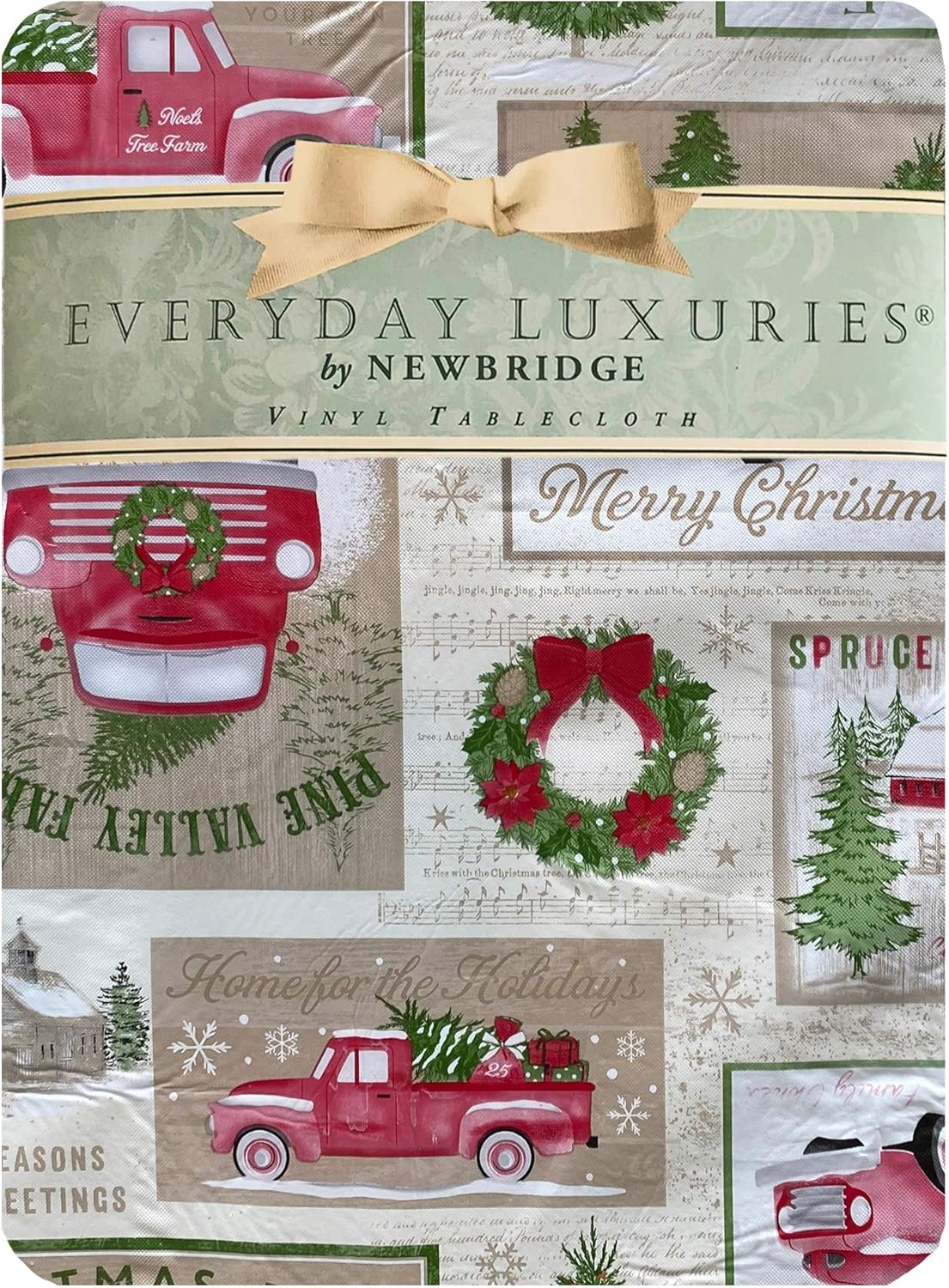 Buy 1 get 1 Newbridge Yuletide Christmas Tree Farm Flannel Back Vinyl Christmas Tablecloth - Nostalgic Barn and Truck Print Xmas Wipe Clean Easy Care Dining Room Tablecloth, 60” x 120” Oblong/Rectangle Best Cyber Deals 🔥 Newbridge Yuletide Christmas Tree Farm Flannel Back Vinyl Christmas Tablecloth - Nostalgic Barn and Truck Print Xmas Wipe Clean Easy Care Dining Room Tablecloth, 60” x 120” Oblong/Rectangle