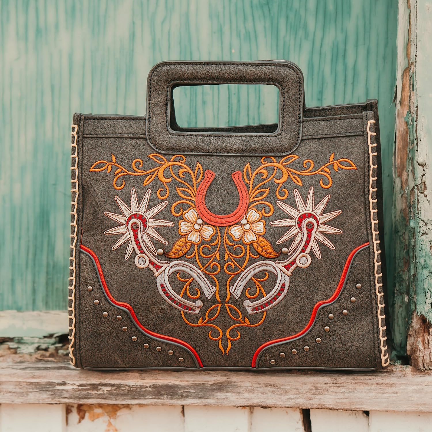Montana West Western Embroidery Crossbody Bags for Women Top Handle Crossbody Purse