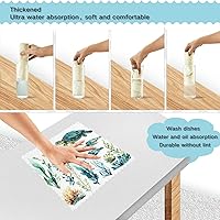 Vista 176 de Juego de 6 paños de cocina reutilizables súper absorbentes para lavar platos, autos y hogar, lavables a máquina