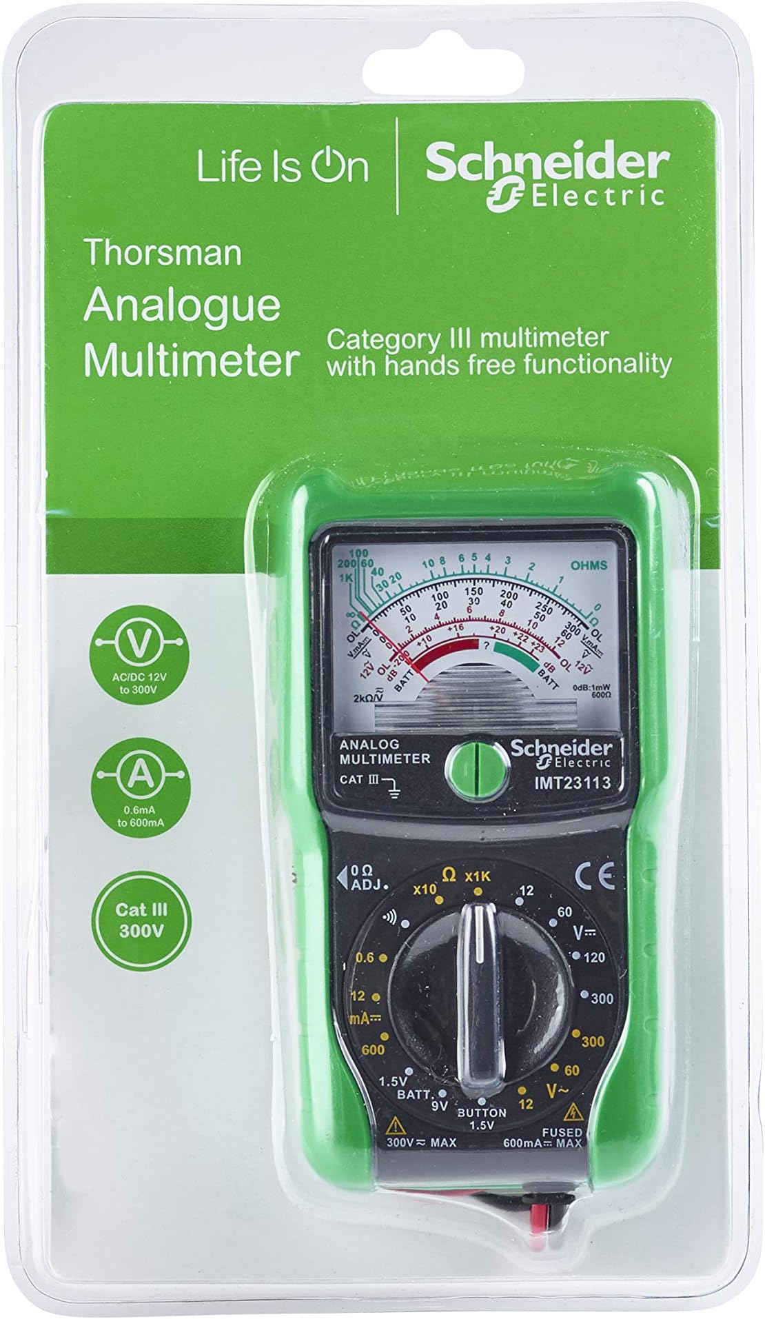Analogue Multimeter Voltimeter Electrical Continuity Tester YX 1000A AC DC Current Resistance