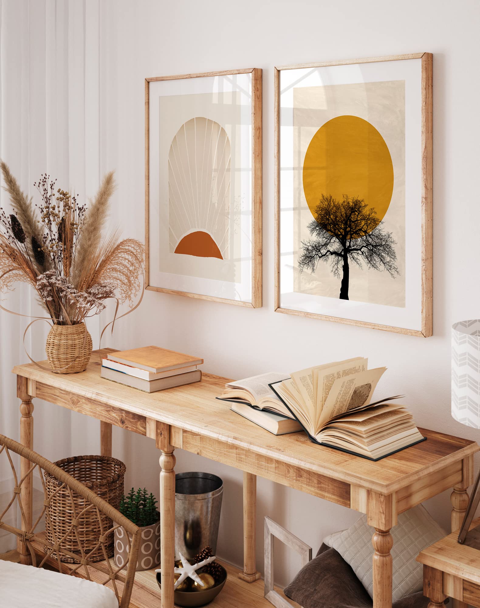 OHBIMBA® 6 Laminas Decorativas Pared Cuadros Decoracion Salon Modernos - Posters Para Pared Cuadros Decorativos Decoracion Pared lienzos decorativos - 4 de 30x40cm + 2 de 21x30cm
