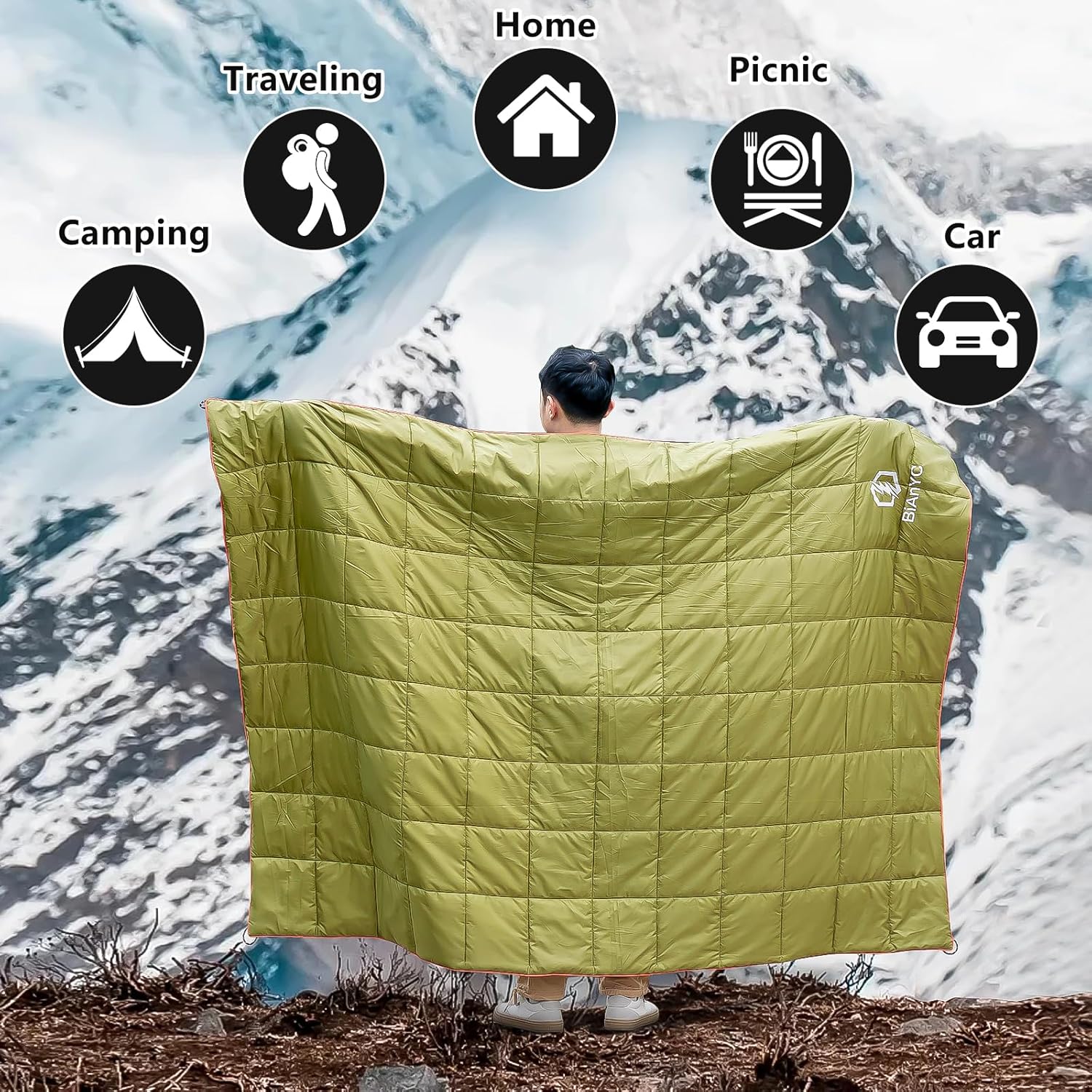 BiAnYC B2Jiu ブランケット ひざ掛け アウトドア キャンプ BiAnYC B2Jiu ブランケット 注文 ひざ掛け アウトドア キャンプ B2Jiu