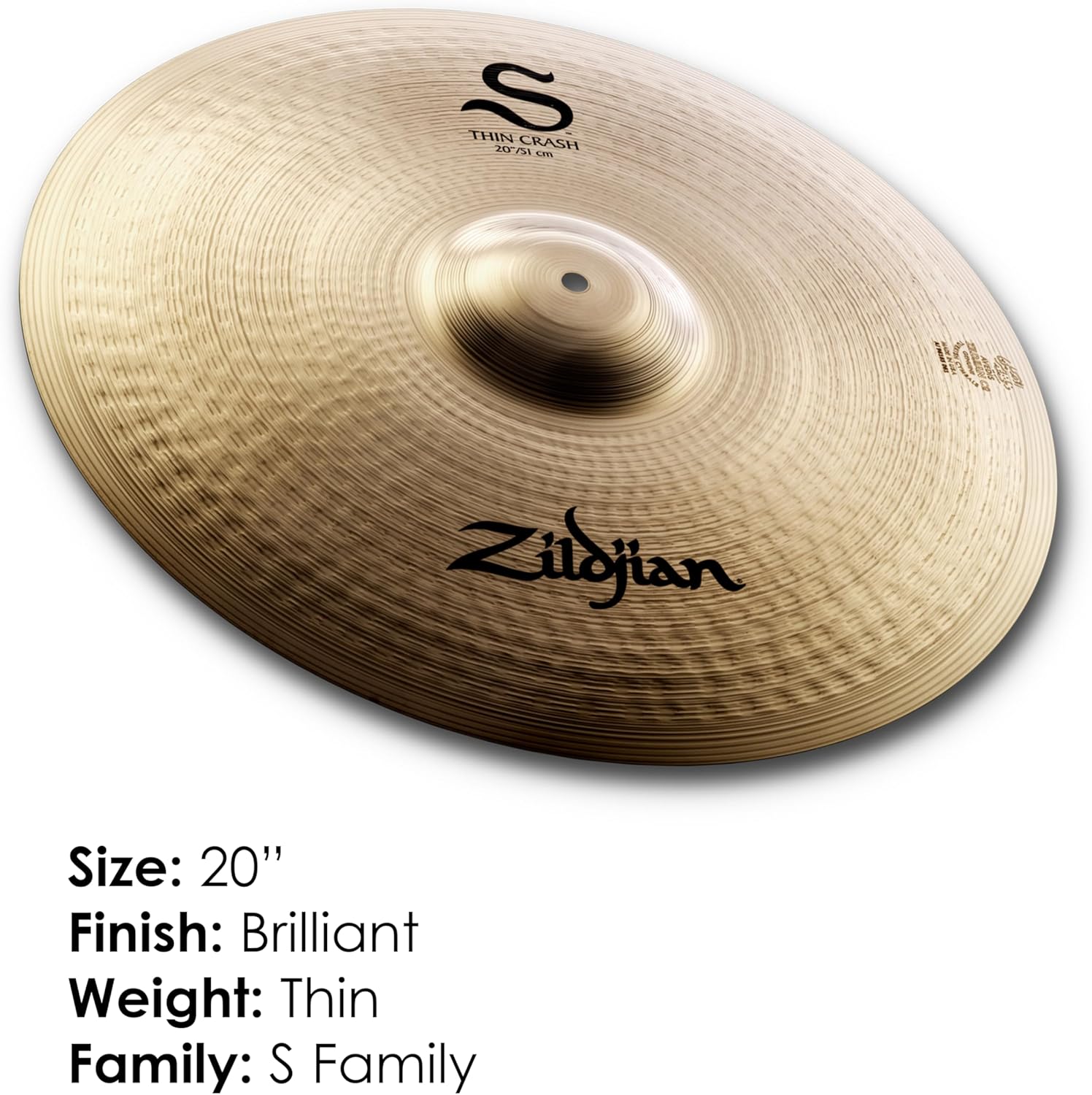 Zildjian S Series Thin Crash Cymbal - 20 Inches