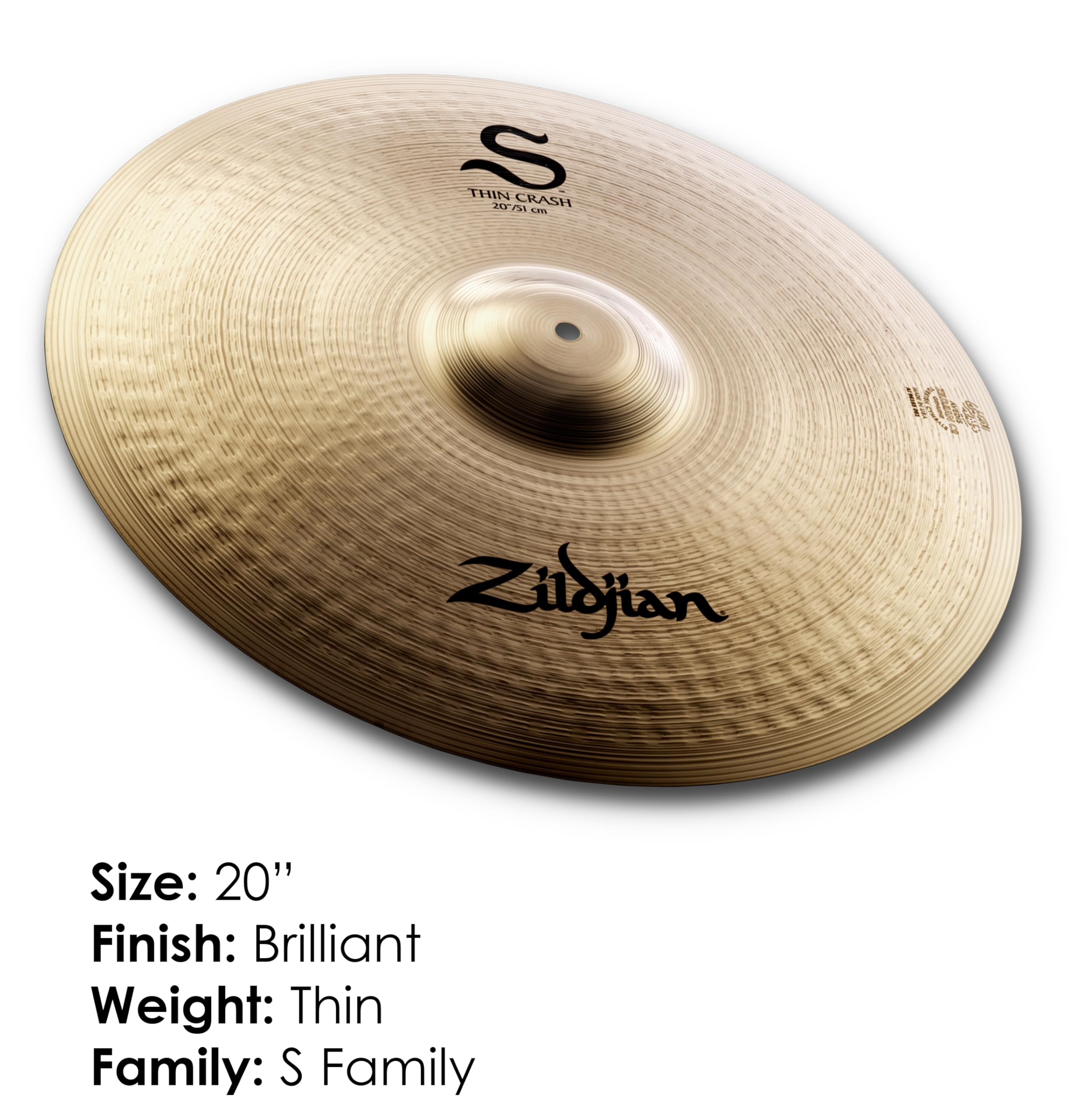 Amazon.com: Zildjian S Series Thin Crash Cymbal - 20 Inches