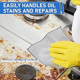 Aidoclip 30pcs Set Non-Scratch Steel Wool Dishcloth - Multi-Use Kitchen Scrubbers, Durable Cleaning Pads for Wet & Dry Use White