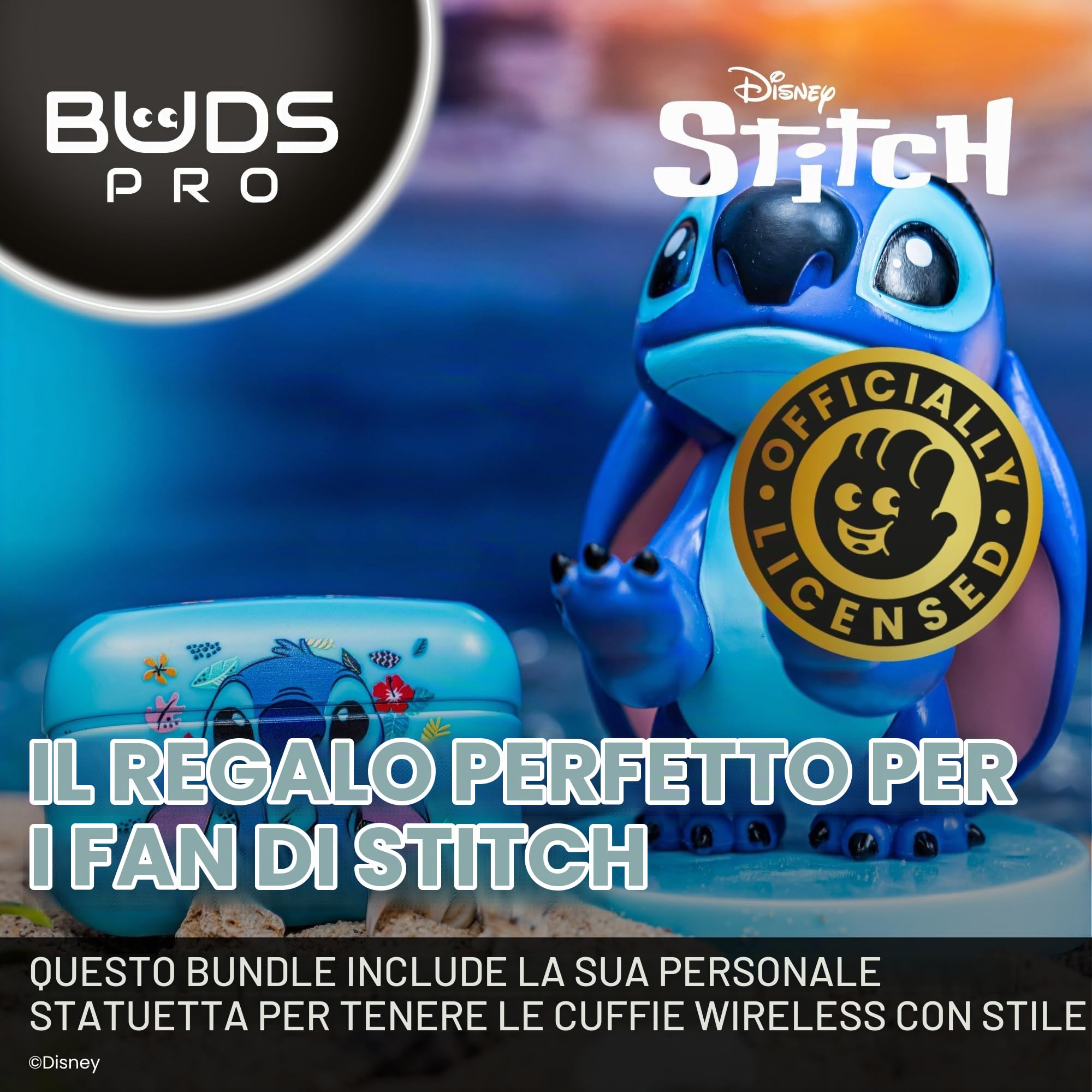 Cableguys Buds Pro Stitch Cuffie wireless Bluetooth e Supporto telefono - Auricolari In-Ear con microfono, 28+ ore di autonomia, Auricolari con cancellazione attiva rumore, Certificazione IPX4