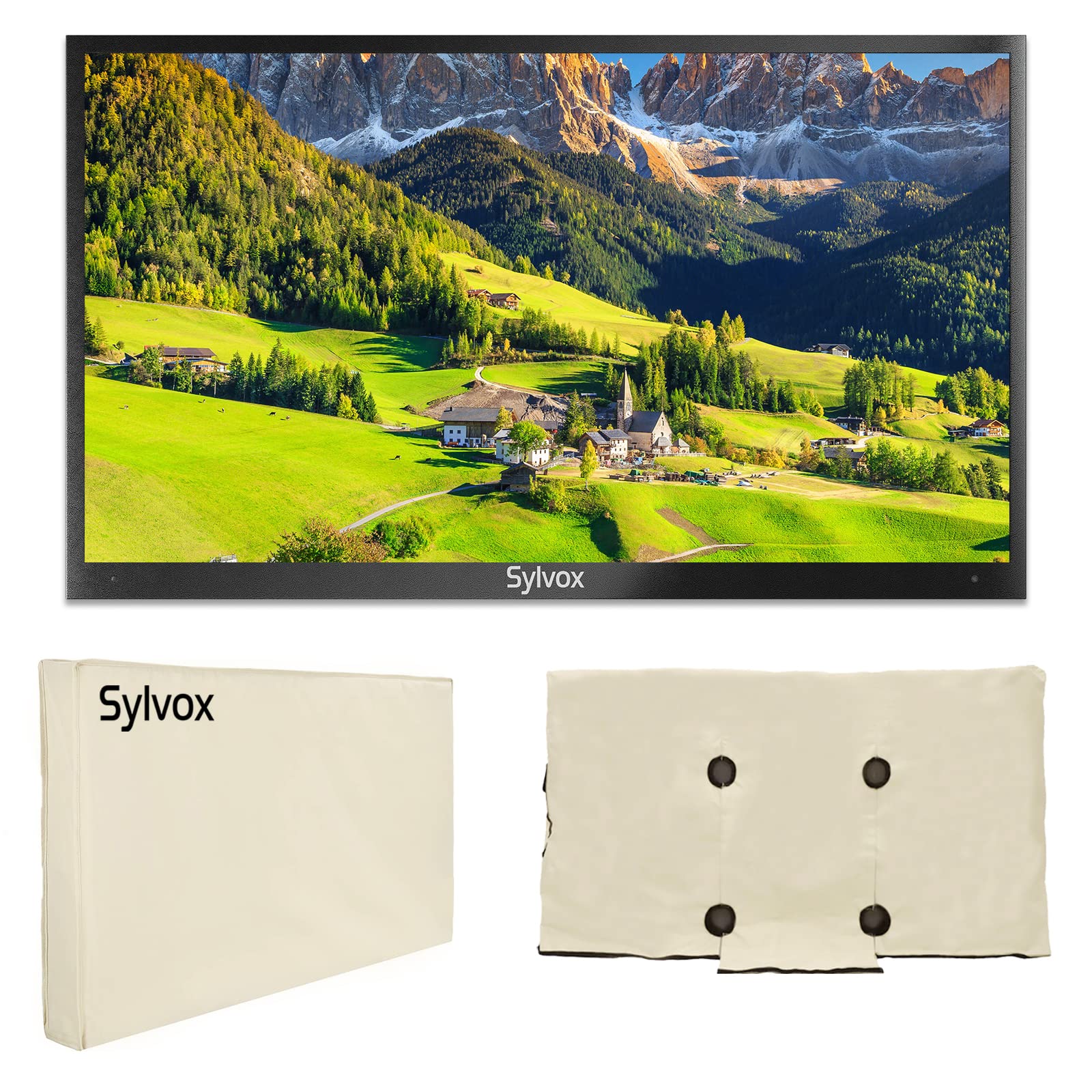 SYLVOX 43inch/109cm al aire libre a prueba de agua Cubierta para la televisión fuera de la cubierta de TV de pantalla plana a prueba de polvo para la pantalla de televisión