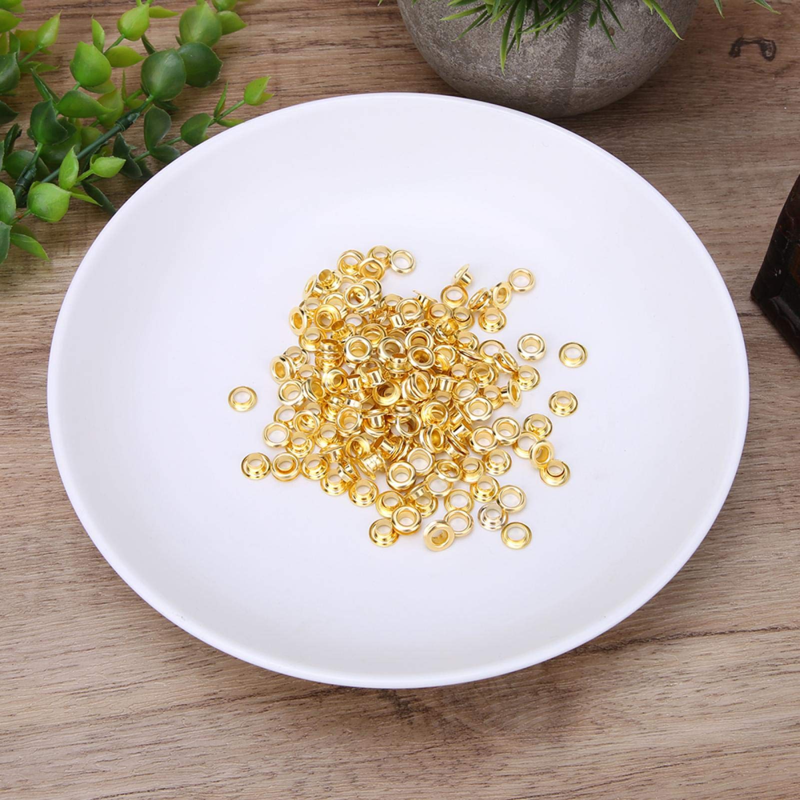 Kit 100 Pezzi Occhielli In Ottone Per Scarpe, Vestiti E Borsette - Strumento Per Fai Da Te - Foto 2