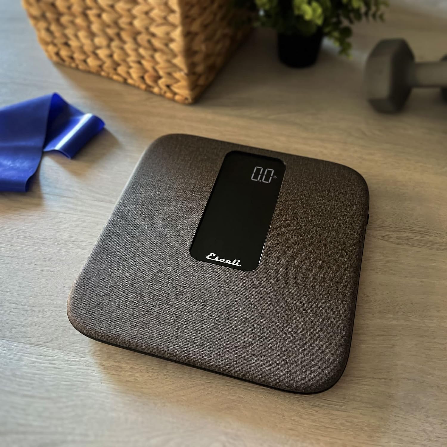 Escali ComfortStep Anti-Slip Digital Bathroom Scale for Body Weight with Removable Linen Platform Cover and High Capacity of 400 lb, Batteries Included