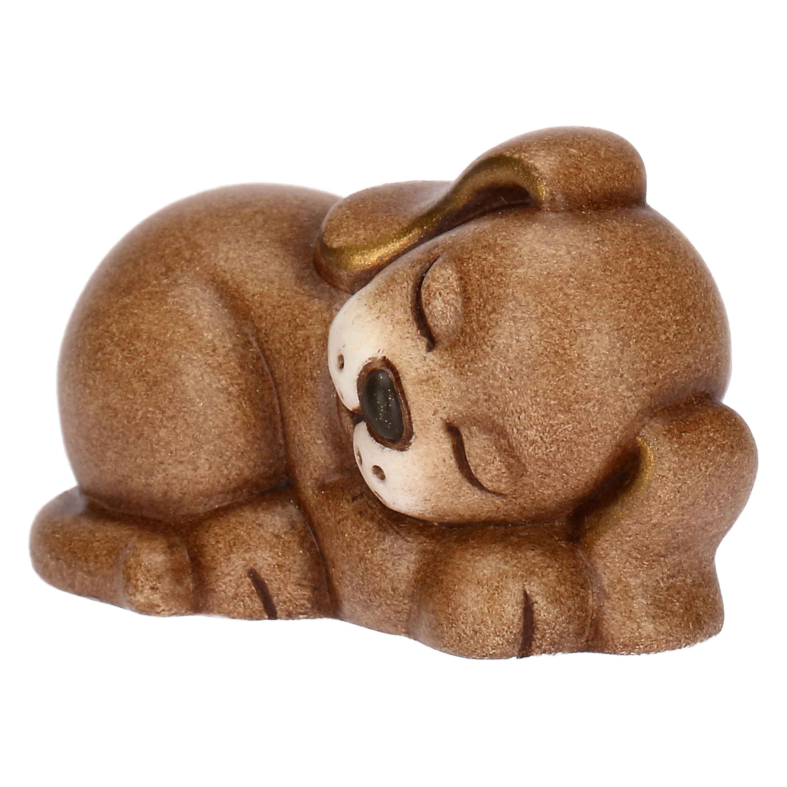 THUN - Set animali dell'aia - ceramica - Collezione Presepe Classico - "anatra 2,1x1,8x2,2 cm - cane 4,2x2,7x2,7 cm - gatto 2,2x2,3x3,5 cm - coniglio 3x1,8x2,1 cm"