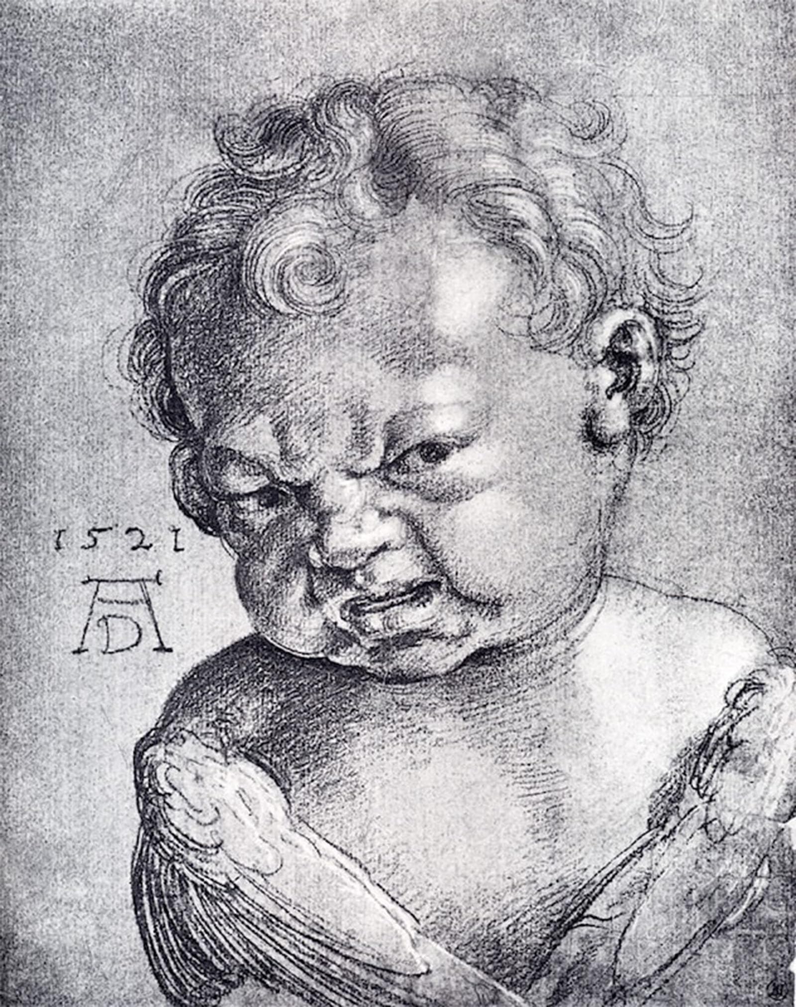 Affiche Albrecht Dürer Chérubin Pleureur Impression Toile 60x90cm