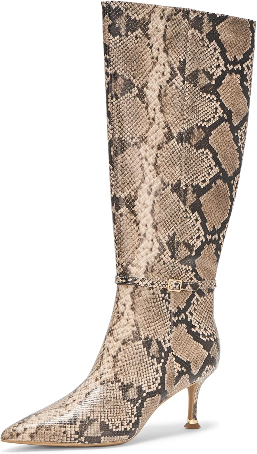 Kenneth Cole New York Women's Utah Fashion Boot 10 Taupe Snake