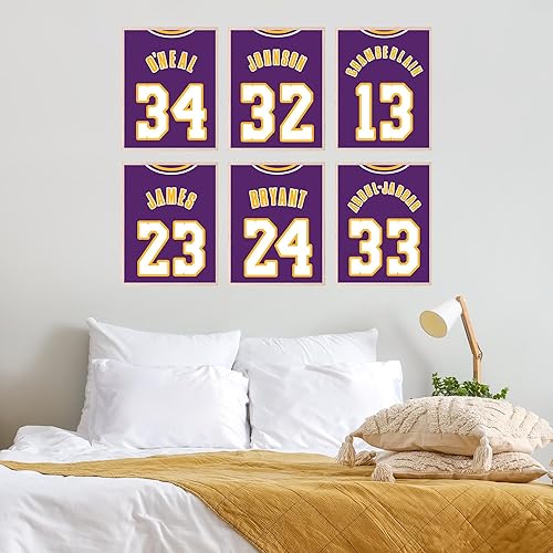 Miniatura 8 de TnT Prints TMO2 Lakers Decor, decoración de pared de los Lakers, decoraciones de Los Angeles Lakers, póster de Los Angeles Lakers, póster de Los