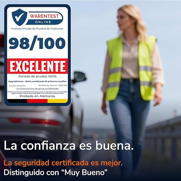Upgrade4cars Chaleco Reflectante Coche según EN ISO 20471 Válido en Toda Europa 2 Unidades | Chalecos de Seguridad Reflectantes para Adultos Amarillo - 2