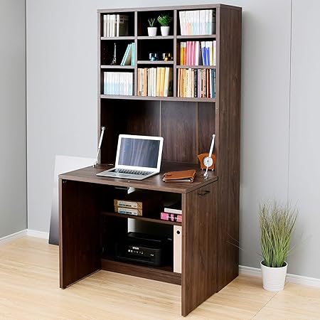 Amazon Co Jp 山善 デスク ライティングデスク 幅90 棚板可動 収納たっぷり 対応 奥行37 75 高さ180cm Pc デスク 組立品 ウォルナット Cds 10 Wl3d 在宅勤務 Amazon Co Jp 山善 デスク ライティングデスク 幅90 棚板可動 収納たっぷり 対応 奥行37 75 高さ180cm Pc デスク 組立品 ウォルナット Cds 10 Wl3d 在宅勤務