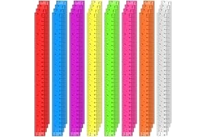 32 Pack Clear Plastic Ruler 12 Inches for Kids Back to School