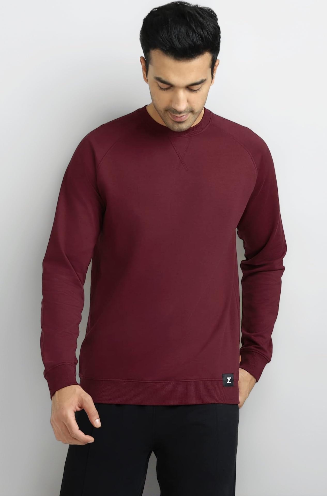 Men Cruze French Terry Cotton Crew Neck Regular Fit Sweatshirt