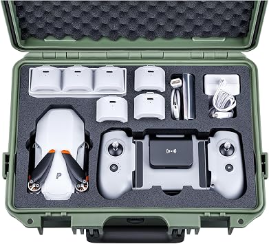Lykus Titan AM100 Waterproof Hard Case for Potensic Atom 2/Atom 3-Axis/Atom SE/Atom LT Fly More Combo, Support up to 7 Batteries [CASE ONLY]