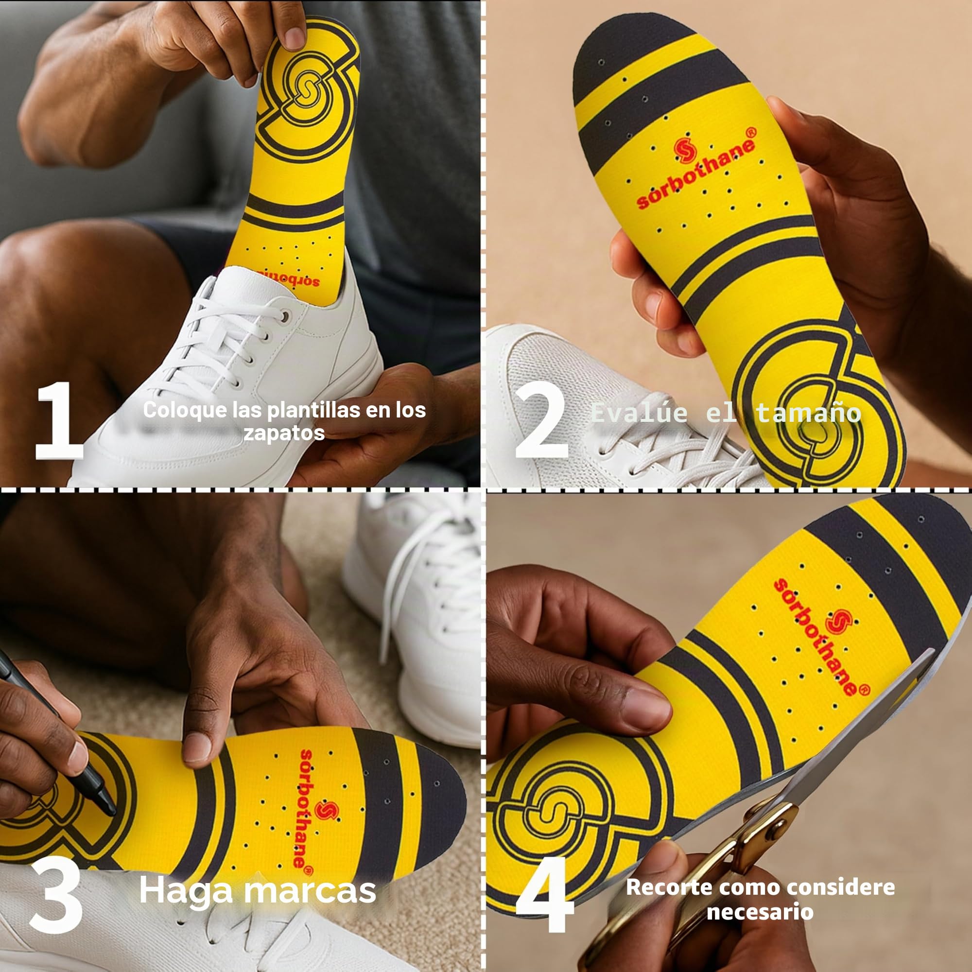 SORBOTHANE Inserto de zapato que absorbe los golpes