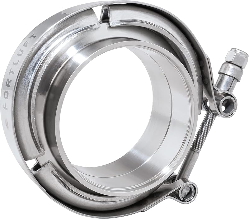 Abraçadeira V-Band com Flanges para Escapamento FORTLUFT 2,50" em Aço Inoxidável – 1 unidade